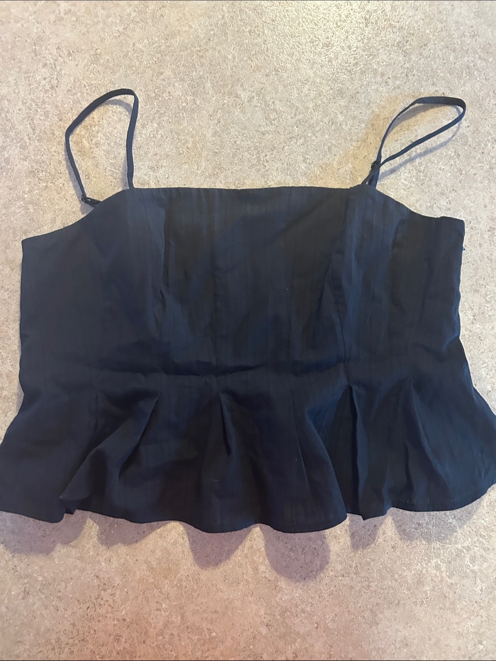 Universal Thread Black Spaghetti Strap Peplum Camisole